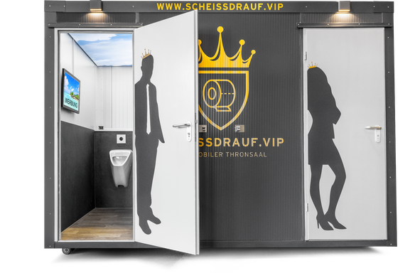 VIP-Toilettenwagen in der Frontansicht