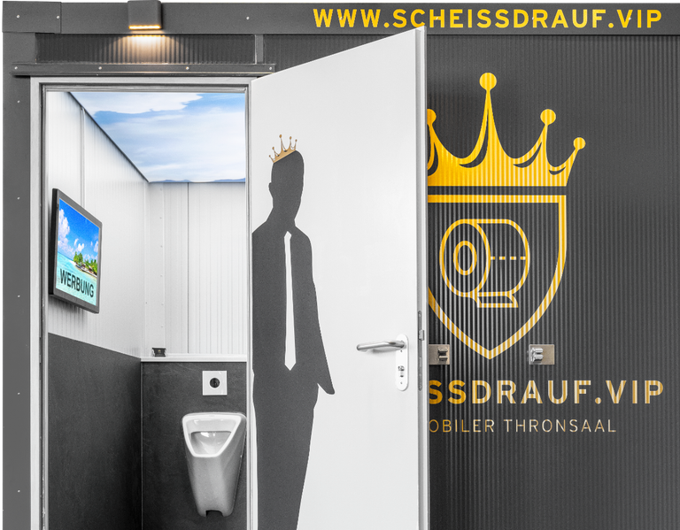 Bildschirme im Toilettenwagen um Werbung direkt beim Kunden zu schalten